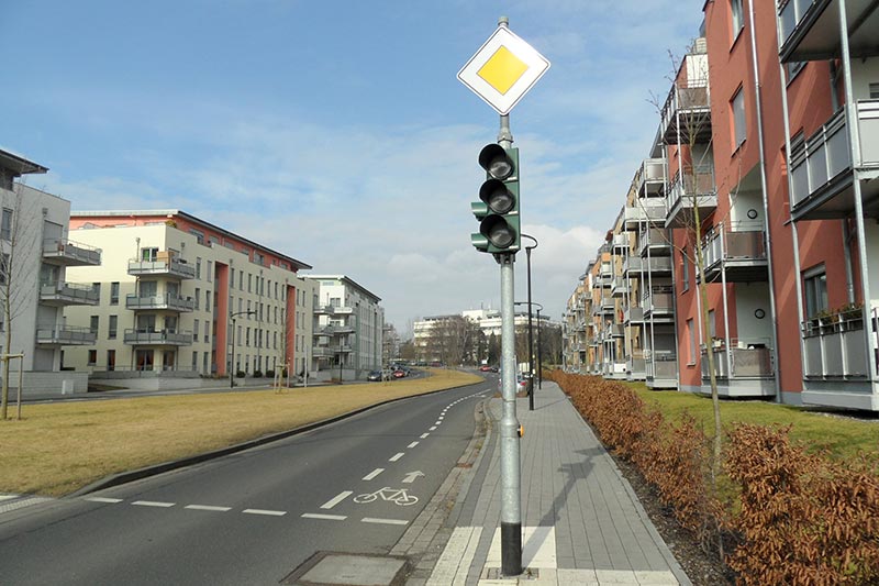 Blick auf ein Wohngebiet in Hürth